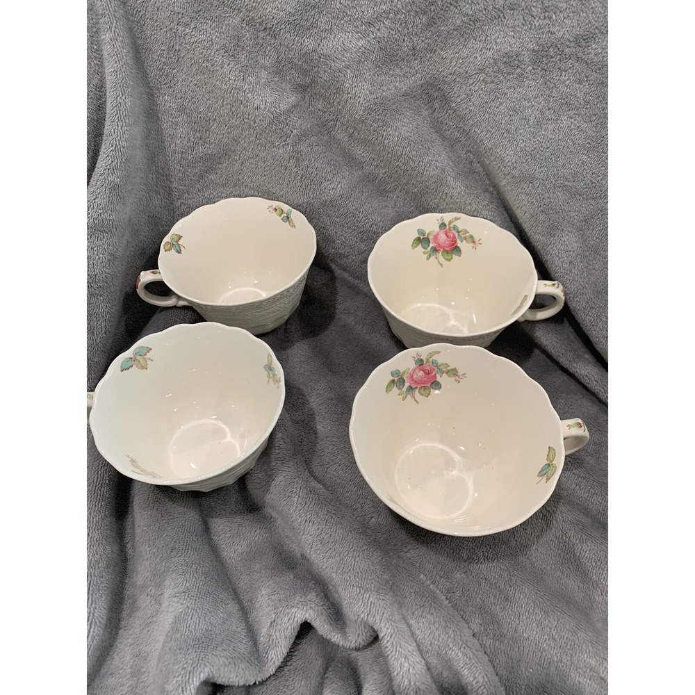 Spode's Jewel Copeland Billingsley Rose Pat. 1926 England Set Of 4 Cups